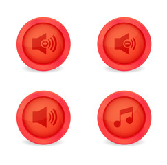 Media player glossy buttons collection