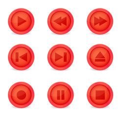 Media player glossy buttons collection