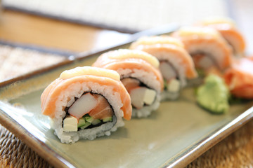 Grilled Salmon Sushi