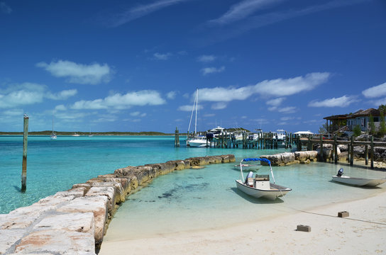 Little port at Exuma Cays. Bahamas