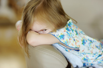 Portrait of little angry girl © MNStudio