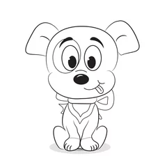 Geschetst schattige cartoon hond. vector illustratie © ARNICA