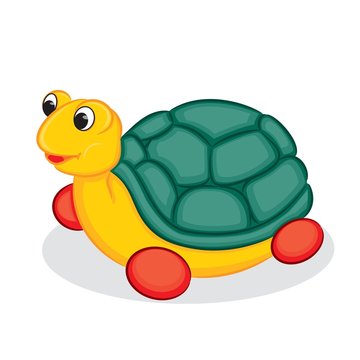 Turtle toy. Vector illustration
