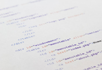 Fototapeta premium HTML Code