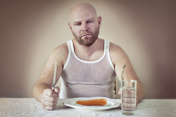 Dissatisfied Man on Diet