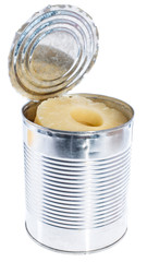 Canned Pineapple on white