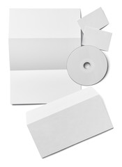 leaflet letter business card white blank paper template