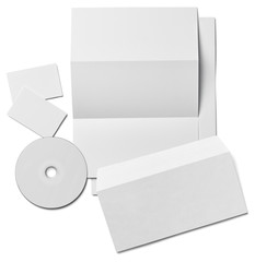 leaflet letter business card white blank paper template