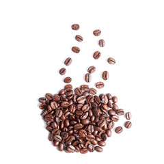 Cup of coffee beans