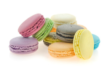 colorful dessert on white