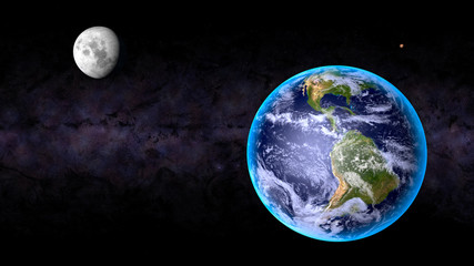 Earth Moon Mars