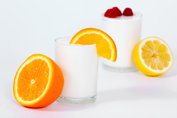 Yogurt with a fruits and berries