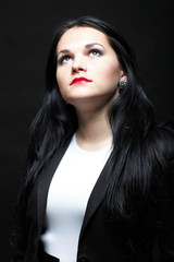 portrait of beautiful young brunette