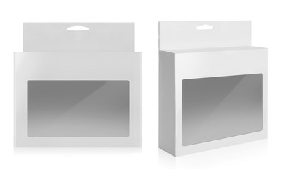 White Product Package Box With Window