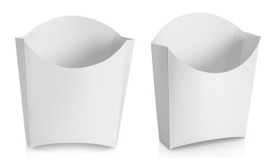 white Package Box for french fries food products