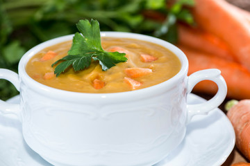 Portion of Carrot Soup