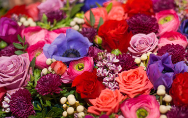 Abstract background of flowers. Close-up