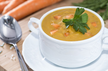 Portion of Carrot Soup