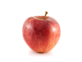 Isolated red apple on a white background.