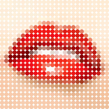 Lips Pixel Art Stock Illustration 507109480