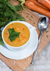 Portion of Carrot Soup