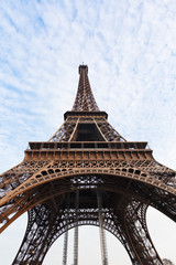 bottom view of Eiffel tower
