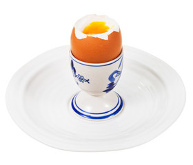 soft boiled egg in egg cup