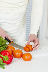 Cut Vegetables to a Salad