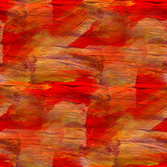 seamless cubism abstract art orange, red Picasso texture waterco - obrazy, fototapety, plakaty