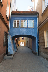Obraz premium mała uliczka na starej Warszawie