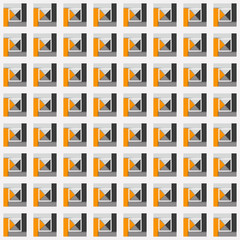 orange and grey propeller square backgorund