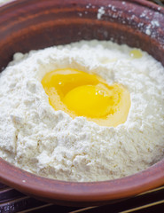 flour and eggs