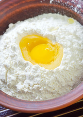 flour and eggs