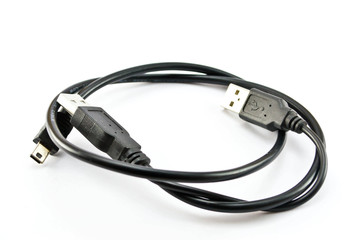 USB cable on a white background