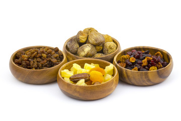 different dried fruits