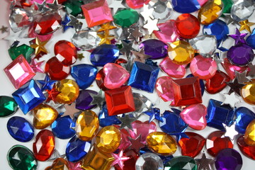 Fototapeta na wymiar bright colored gemstones