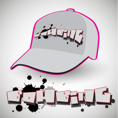 baseball cap with new graffiti design