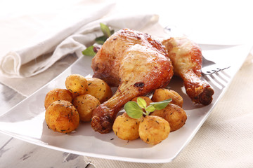 roasted chicken leg
