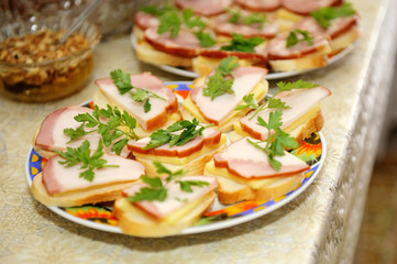 Plate with Sandwiches