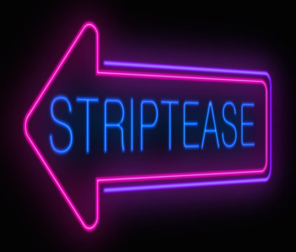 Striptease sign.