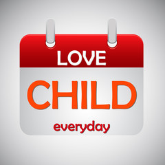 Love child everyday calendar icon