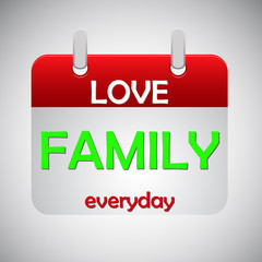 Love family everyday calendar icon
