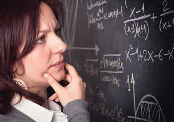 Fototapeta premium woman teacher at school