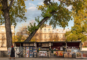 The Bouquinistes (booksellers) of Paris - obrazy, fototapety, plakaty