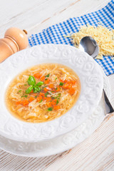 vegetables noodle soup