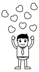 Shower of Hearts on Happy Lover Boy