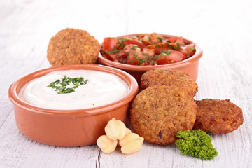 falafel and dips