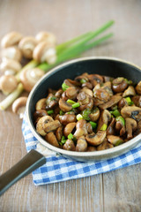 Lauchzwiebel-Champignon-Pfanne
