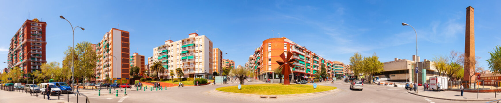  Panoramic view of La Salut district of Badalona. Catalonia