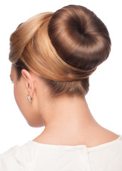 Woman with elegant hair bun
